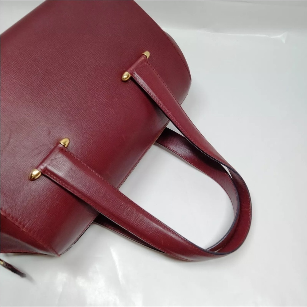 Cartier Bordeaux Must Line Mini Boston Leather Bag - Picture 4 of 12